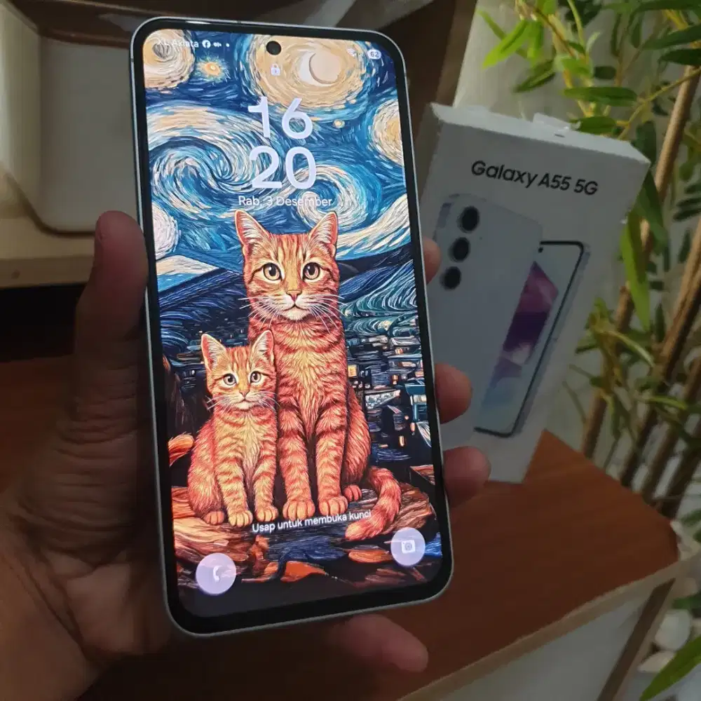 JUAL SAMSUNG A55 BLUE ICE ORI 8/256 MURAH BU