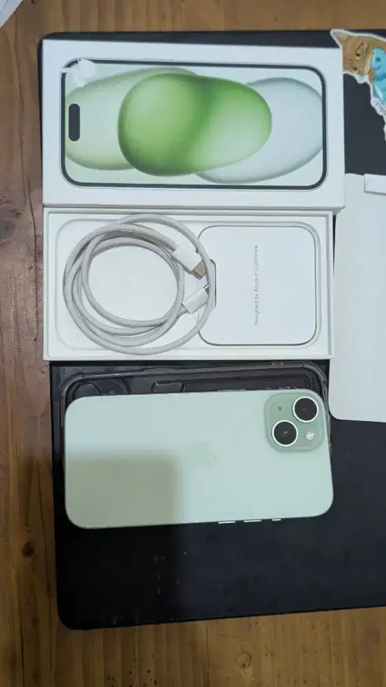 iPhone 15 128Gb resmi Green BH 99% CC 62 Garansi Agustus-2026