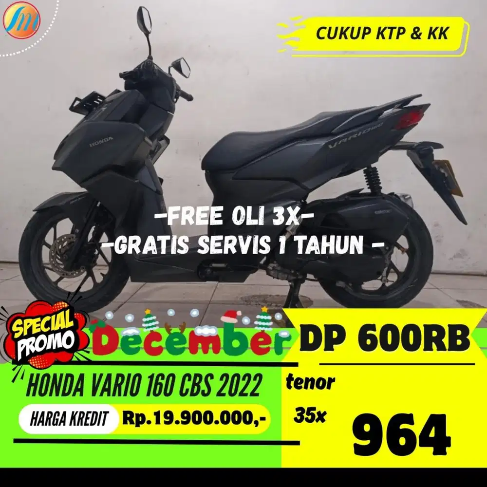 DP HANYA 600RIBU HONDA VARIO 160 CBS 2022 ANGSURAN TERJANGKAU