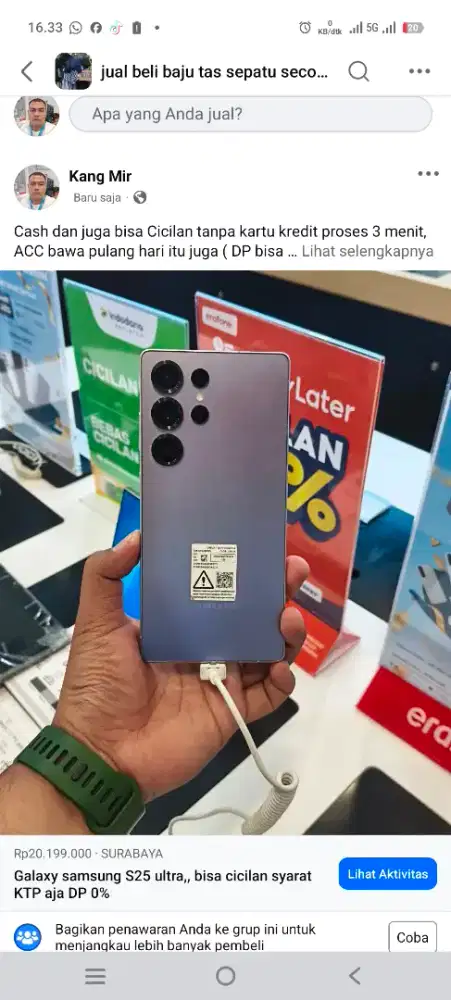 Samsung Galaxy S25 ultra,, bisa cicilan syarat KTP aja