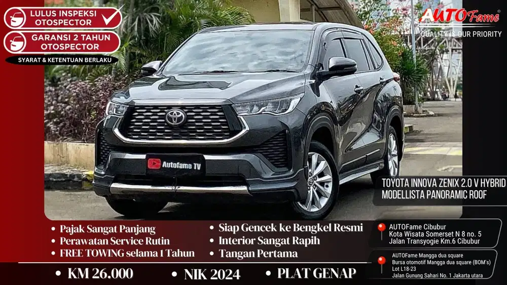 Toyota Innova Zenix 2.0 V Hybrid Modellista Panoramic Roof 2024