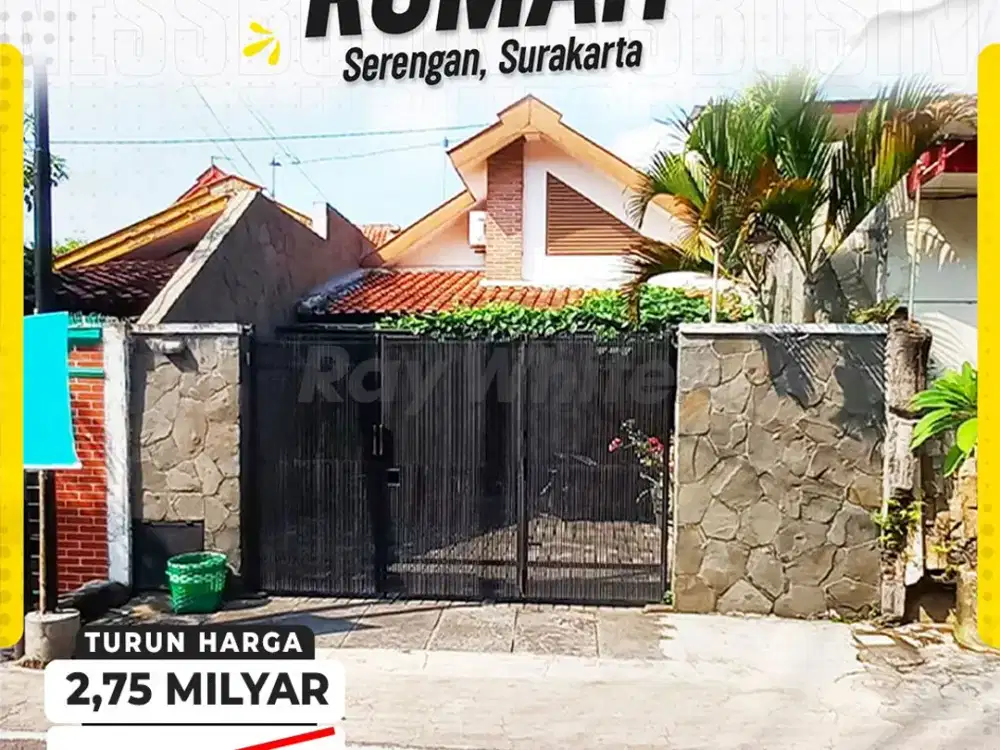 Rumah 5 kamar Siap huni dijual Banting Harga di Tengah kota Serengan Solo