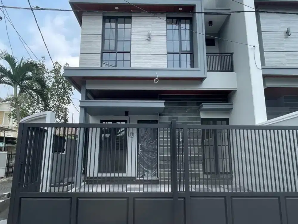 Rumah Manyar Jaya Surabaya Minimalis Row Jalan 4 Mobil