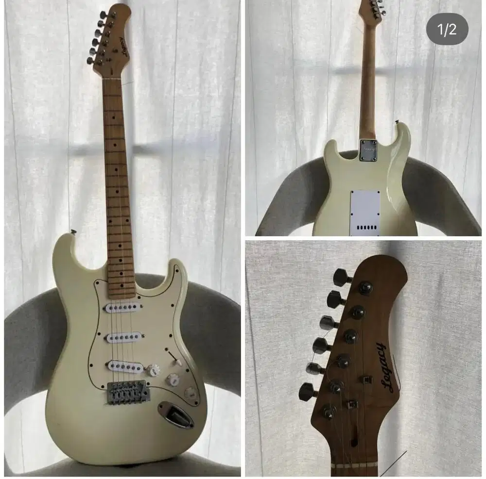Gitar Legacy Strat warna putih