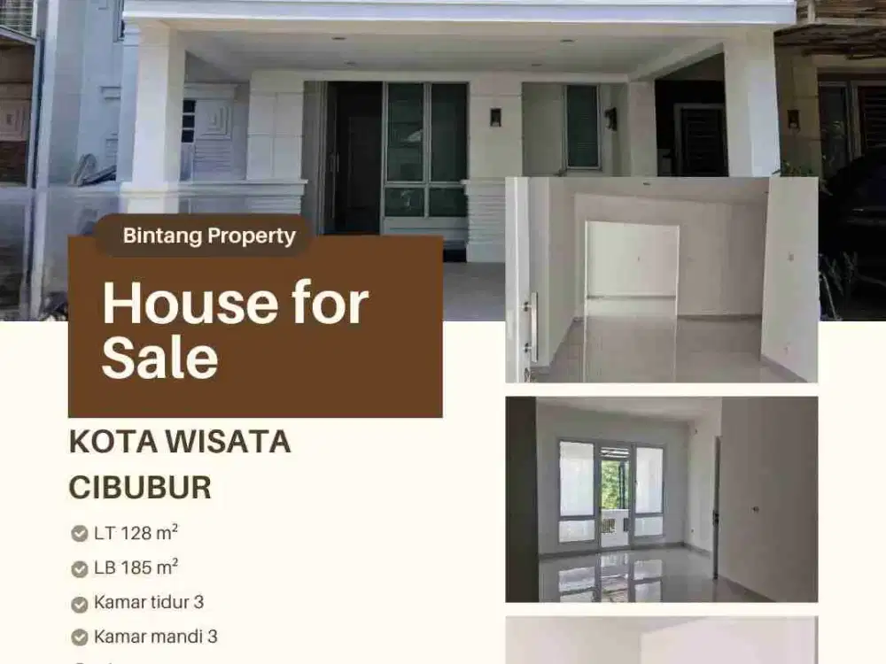 DIJUAL RUMAH DI KOTA WISATA CIBUBUR