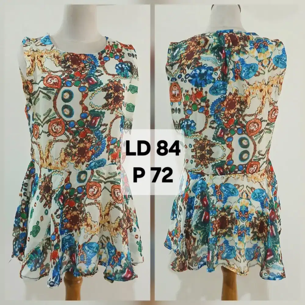 Baju blouse sifon atasan wanita sz M, preloved