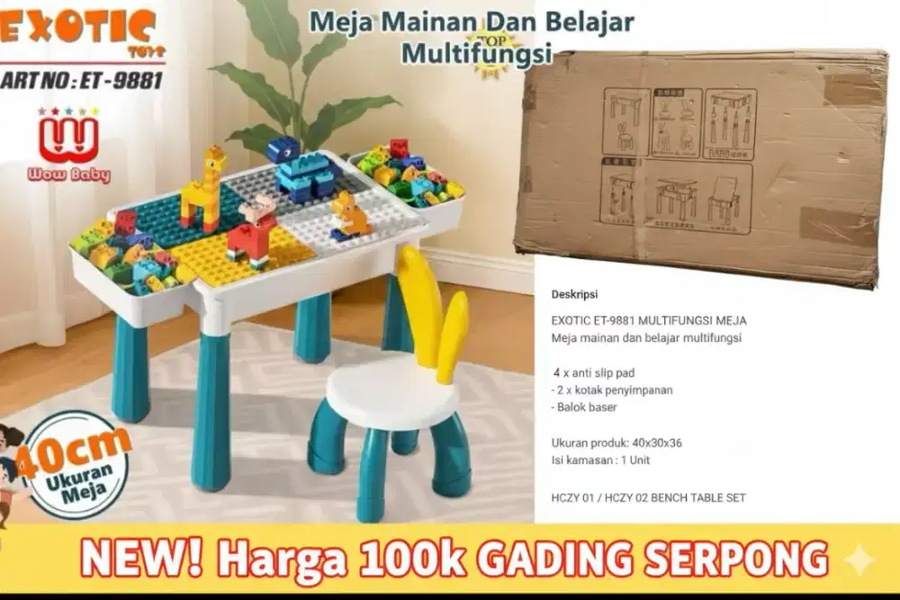 Meja dan Kursi Anak multifungsi