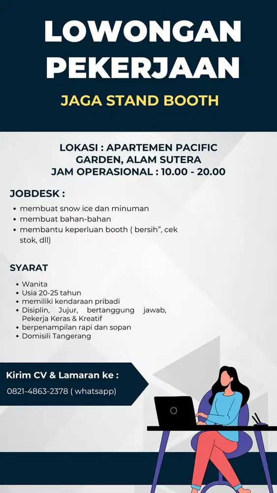 Lowongan kerja ( JAGA STAND BOOTH