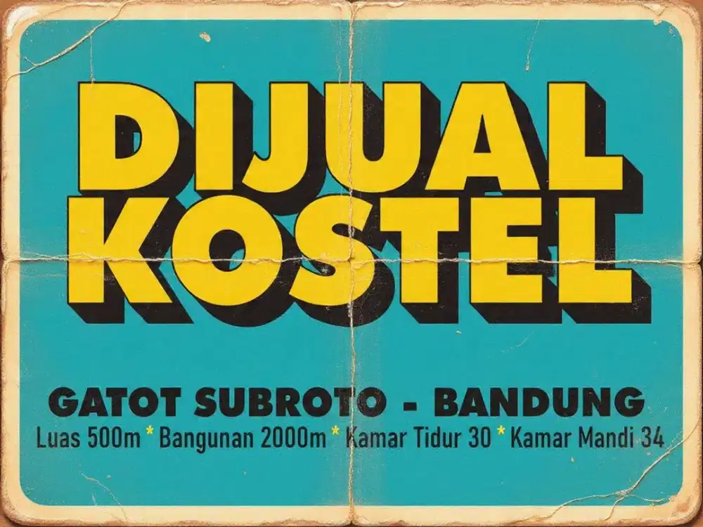 JUAL KOSTEL MURAH DI, GATOT SUBROTO, TURANGGA, BURANGRANG, BUAH BATU,