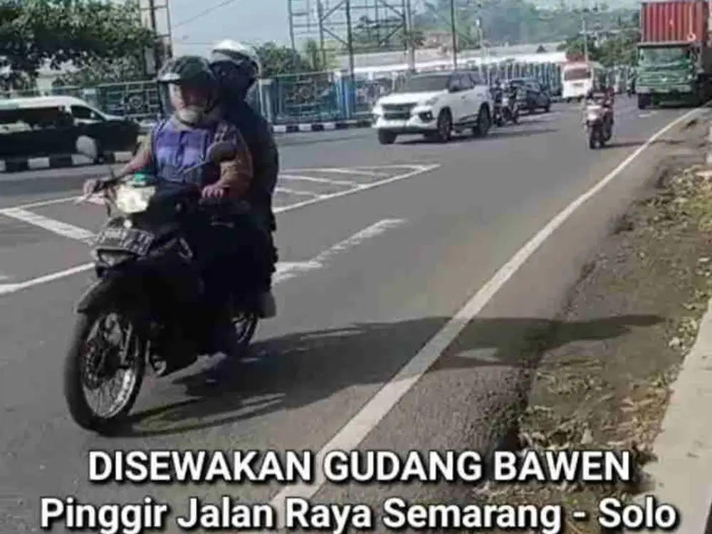 DISEWAKAN GUDANG BAWEN 3.500M2, PINGGIR JALAN RAYA SEMARANG-SOLO