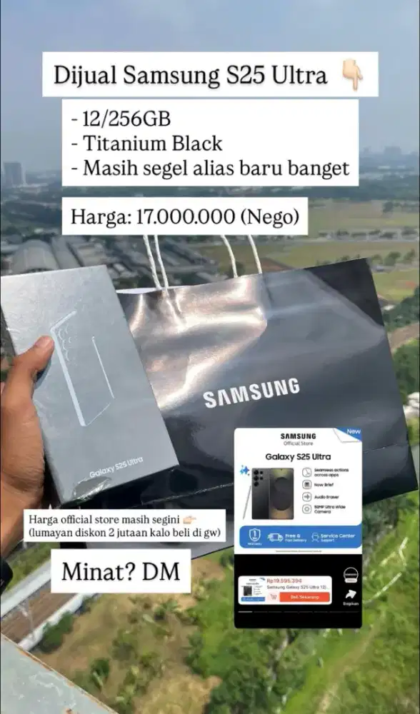 Dijual samsung s25 ultra 12/256 baru