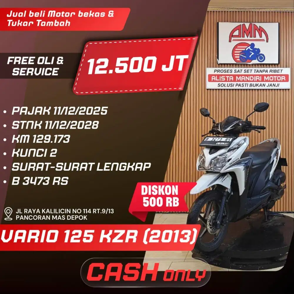 VARIO 125 KZR 2013 CC 0% KREDIVO TOKPED SPAYLATER INDODANA GOPAYLATER
