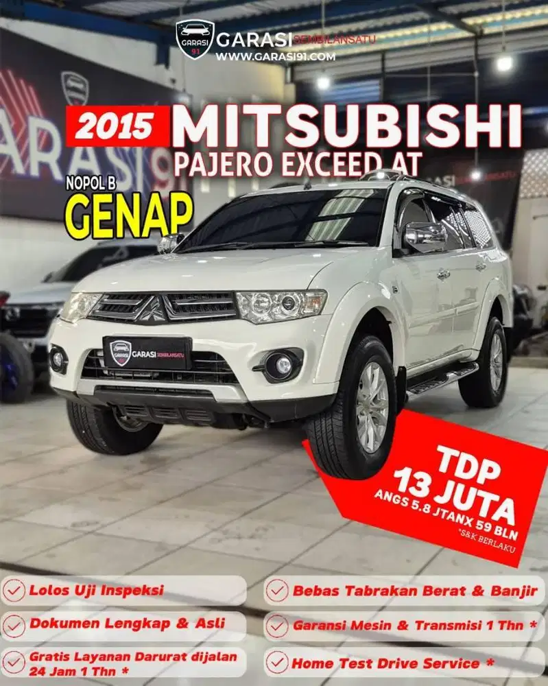 ❗️[Tdp 13 jt] PAJERO EXCEED 2.4 VGT AT 2015 FREE BBN KTP JKRT