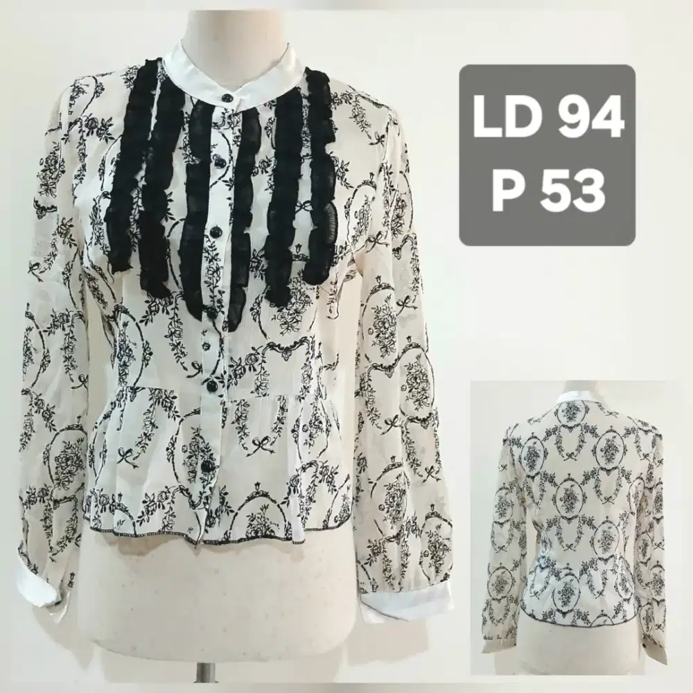 Baju blouse sifon atasan Korea sz M, preloved