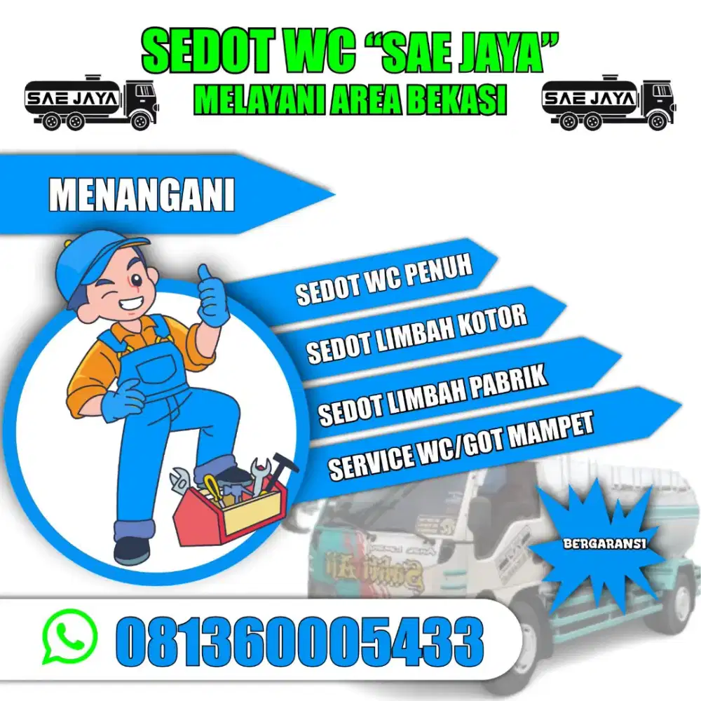 Jasa sedot WC area bekasi raya