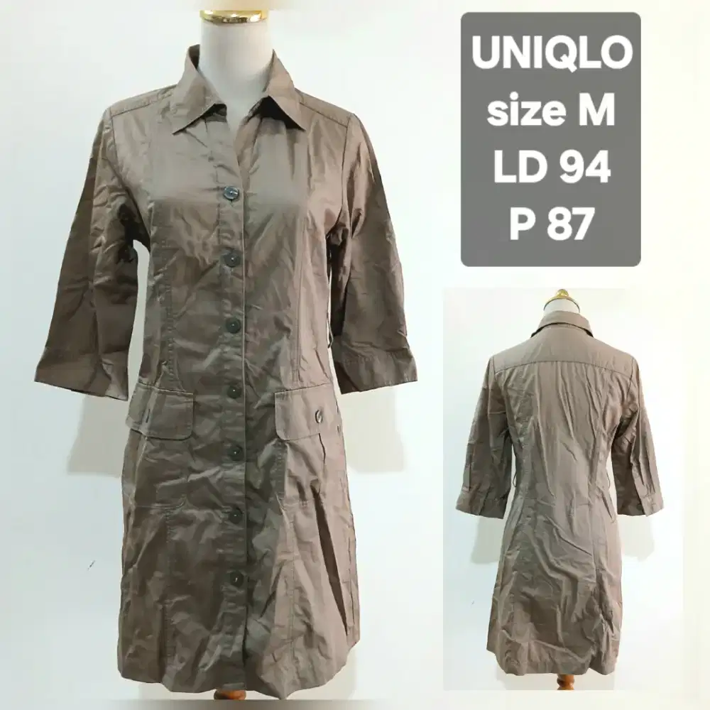 Dress terusan tunik UNIQLO wanita size M, preloved