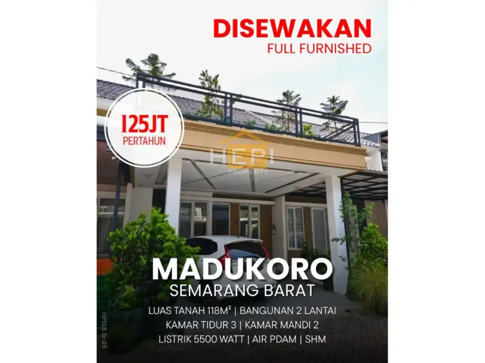 Disewakan Rumah di Madukoro Regency Semarang Barat
