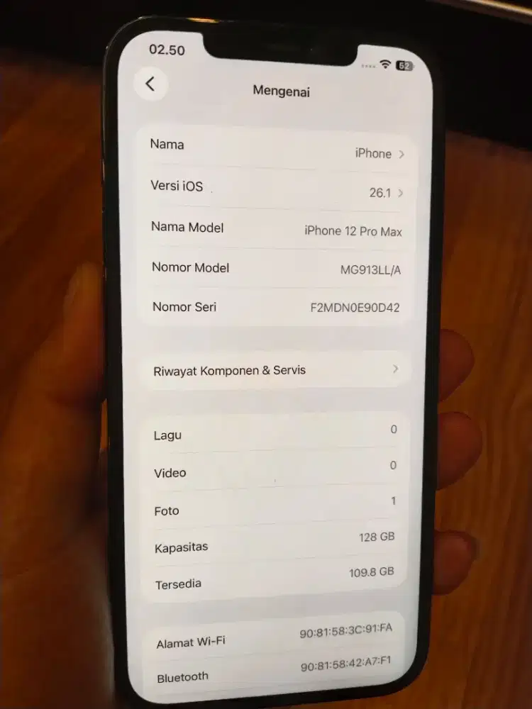 I phone 12 pro max inter 128