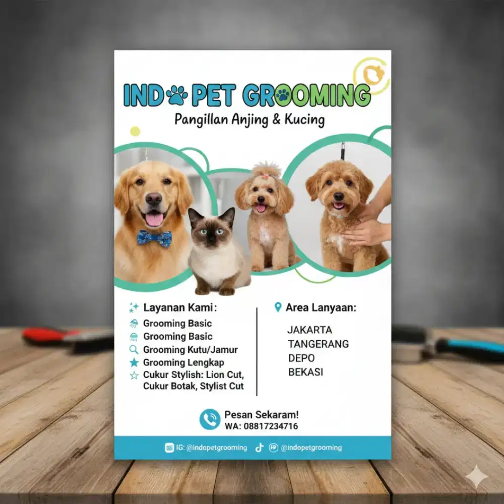INDO pet grooming anjing' kucing panggilan