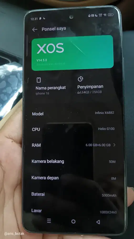 Jual hp Infinix hot 50