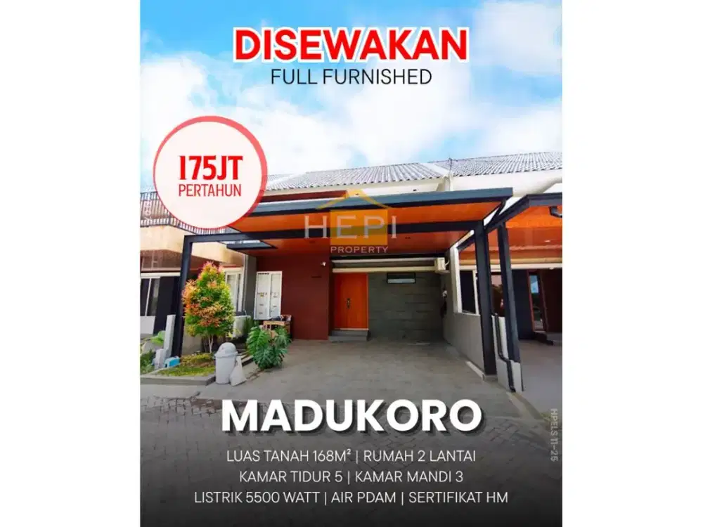 Disewakan Rumah dekat The park Mall di Madukoro Semarang Barat