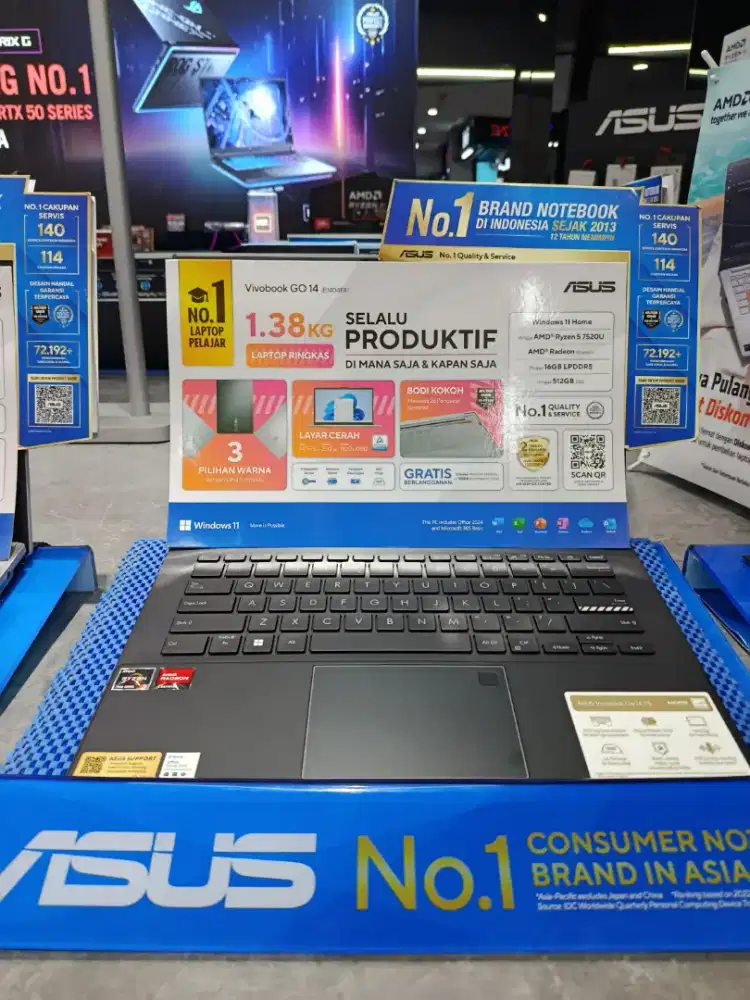 Promo Asus Vivobook Go 14 E1404FA Ryzen 3 7320U SSD 512GB Radeon Graph