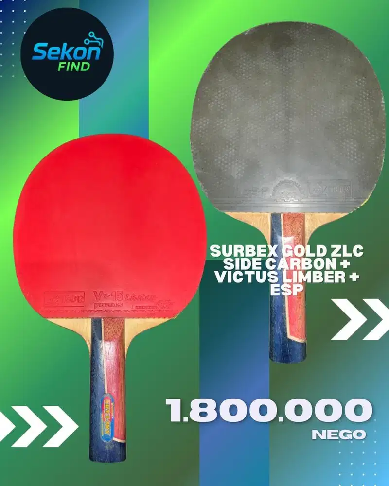 Surbex Gold ZLC Side Carbon + Victus Limber + ESP | Bet PingPong
