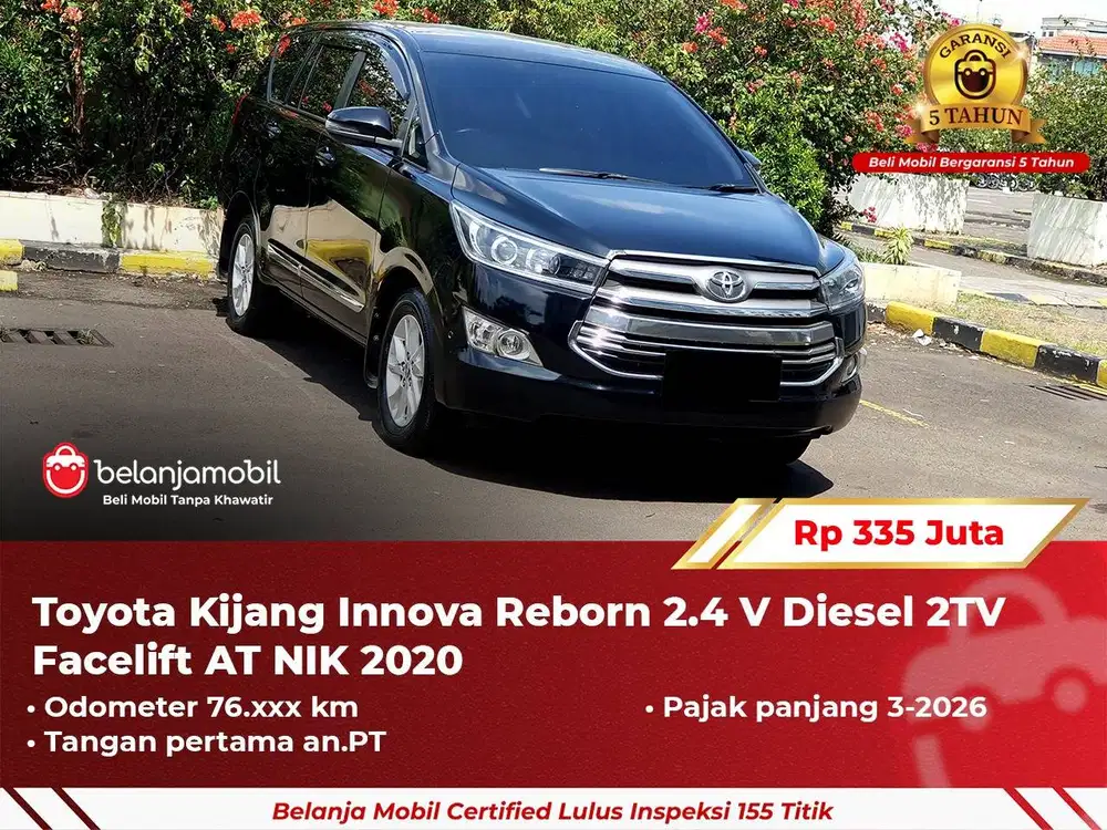 [ GARANSI 5TH ] Toyota Kijang Innova Reborn 2.4 V Diesel 2TV 2020 2021