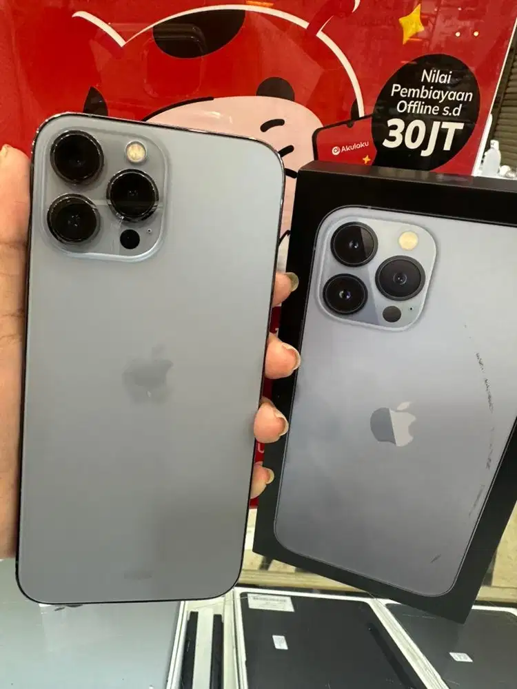iPhone 13 Pro Max 256GB Sierra Blue Eks iBox BH 91% Lengkap