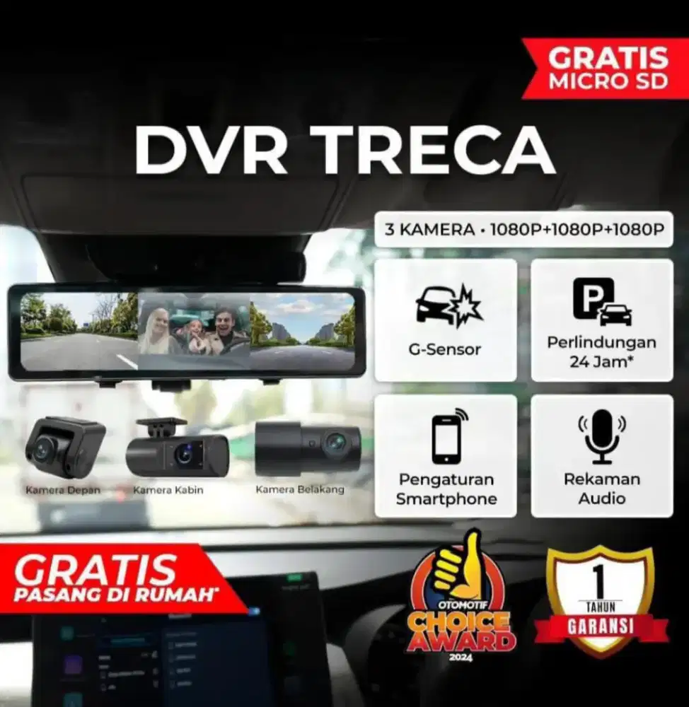 Dashcam MTech TRECA 3 kamera