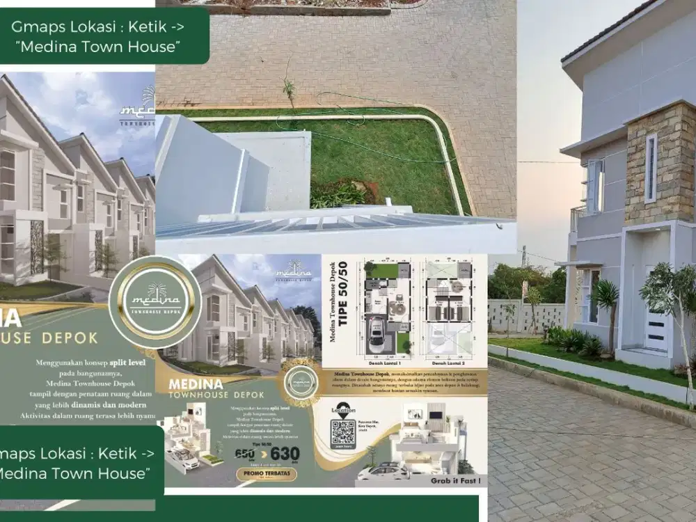 Townhouse Syariah Pancoran Mas Depok Dekat Stasiun Depok Lama Dekat Stasiun Depok Baru Rumah 2 Lantai Murah Dekat Tol Desari Dekat Tol Kukusan Beji