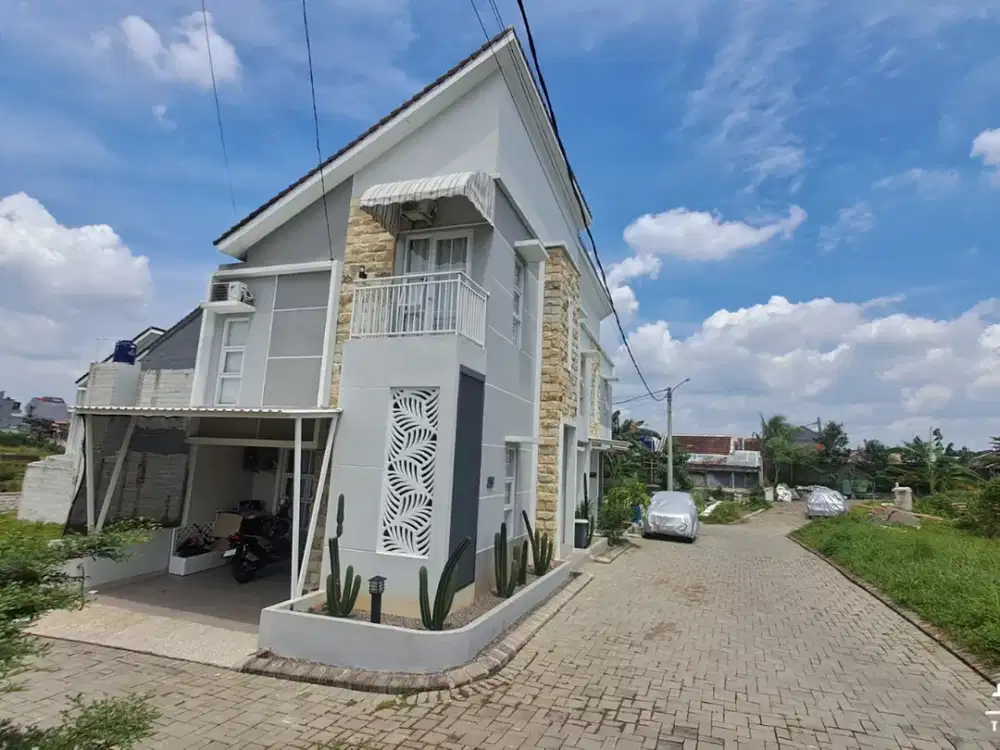 Rumah Syariah Depok Medina Townhouse dengan Cluster Premium One Gate System Akses Dekat UI Margonda Dekat Tol Dekat Stasiun Desain Modern Minimalis