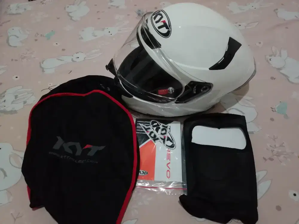 HELM KYT TT REVO SIZE XL WHITE MURAH