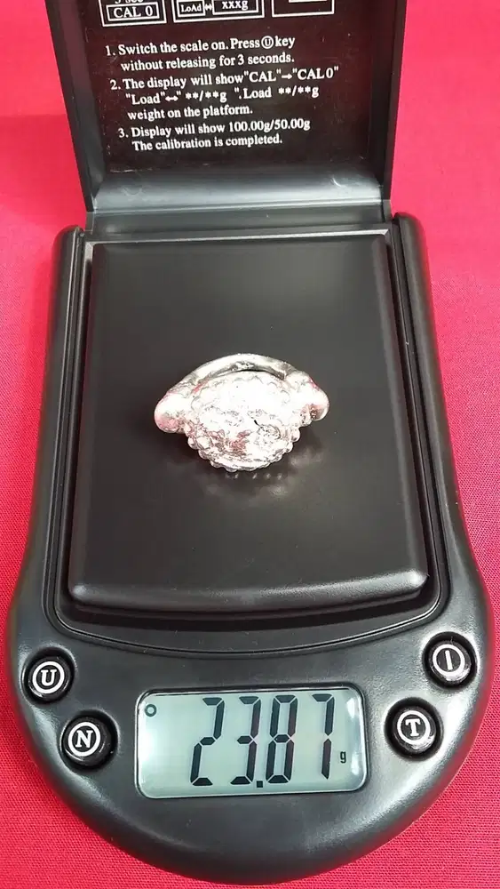 Cincin Perak Kuno Motif Gambar Tupai Asli Temuan Sungai Berantas