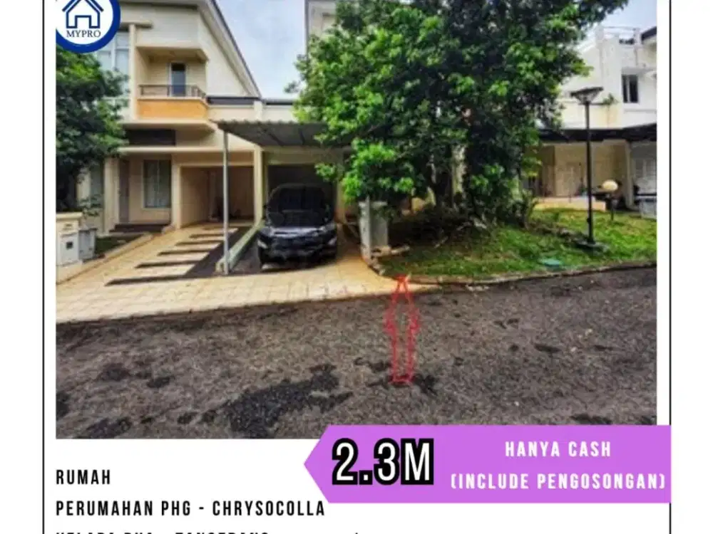 MURAH RUMAH PERUMAHAN PONDOK HIJAU GOLF - CLUSTER CHRYSOCOLLA UKR 144 M2 HANYA CASH (SDH INCLUDE PENGOSONGAN)