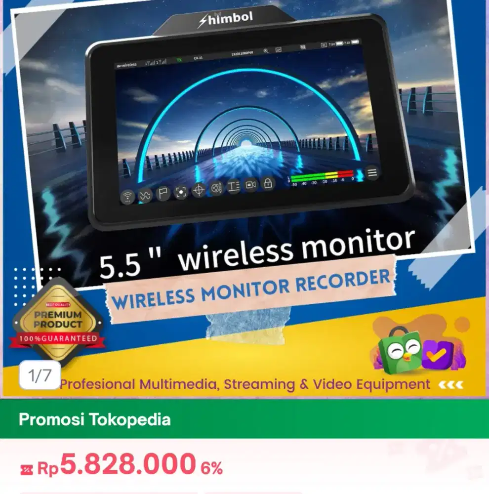 Jual 2 buah wereles monitor bisa lgs record