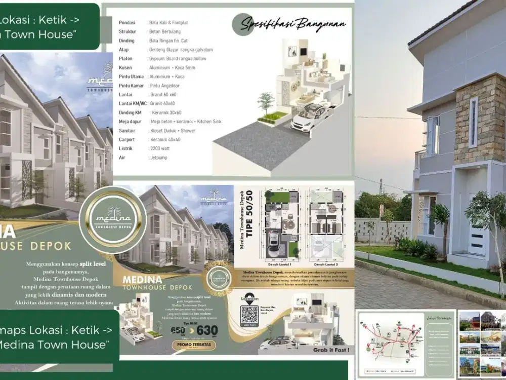 Cluster Syariah 2 Lantai Termurah Rumah Baru di Kukusan Pancoran Mas Beji Depok Bebas Banjir Dekat Stasiun Depok Lama Dekat Stasiun Depok Baru Dekat T