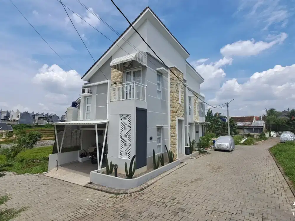 Rumah Syariah Depok Medina Townhouse dengan Cluster Premium One Gate System Akses Dekat UI Margonda Dekat Tol Dekat Stasiun Desain Modern