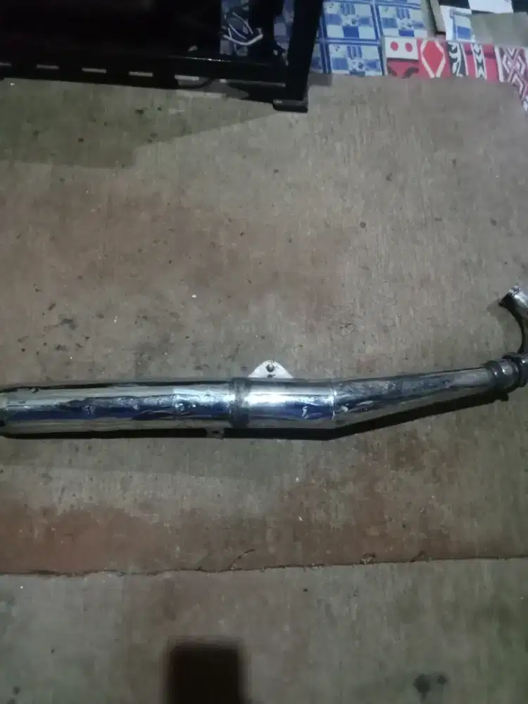 Knalpot ORI king,,udah bobokan..chrome,leher sdh d las presisi,garing