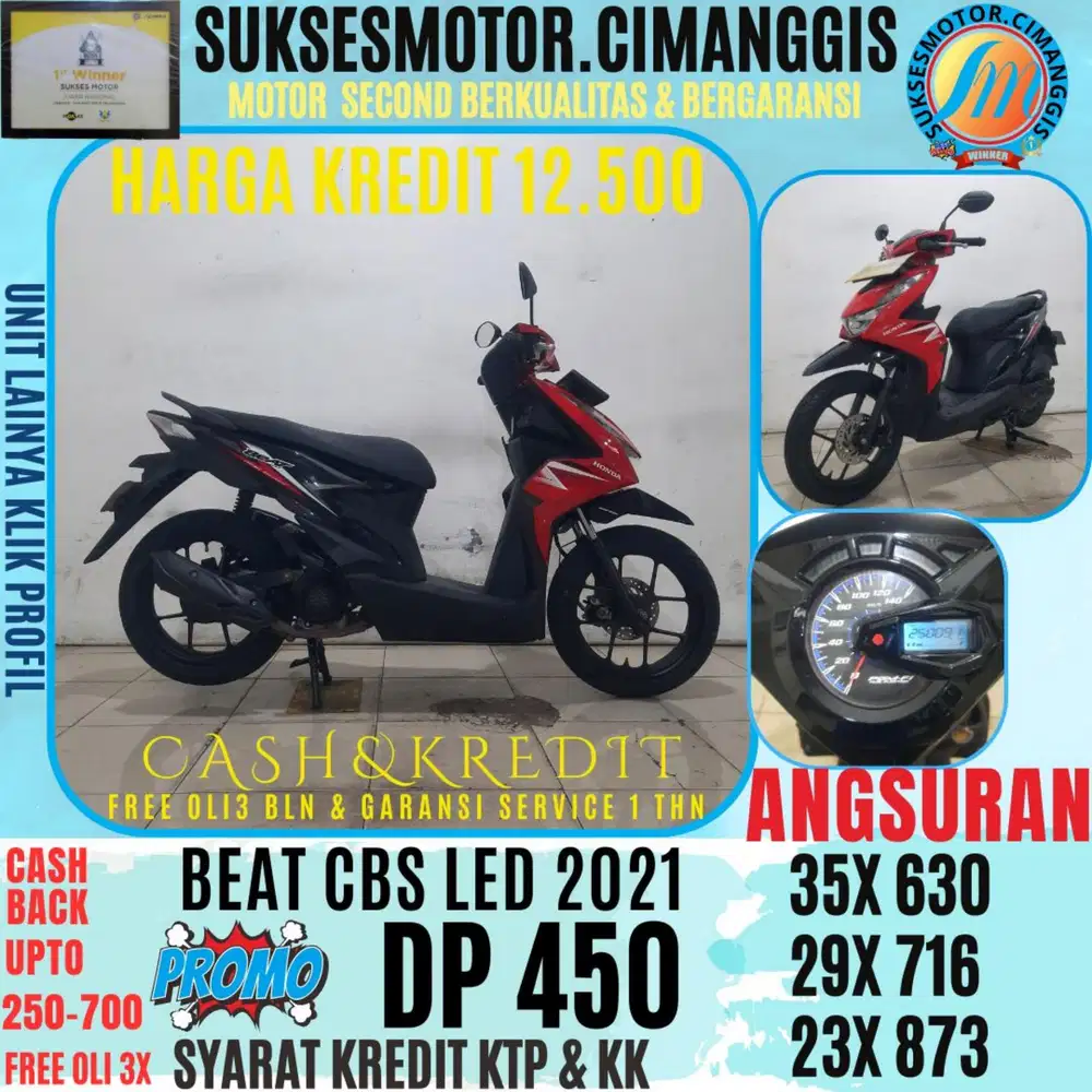 DP 450 BEAT CBS LED BERGARANSI, CASHBACK UPTO 700RBU FREE OLI3X