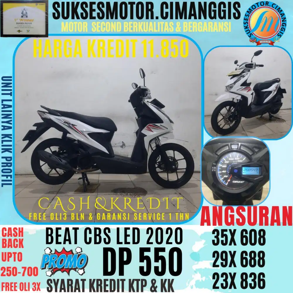 DP 550 BEAT CBS LED BERGARANSI, CASHBACK UPTO 700RB FREE OLI3X