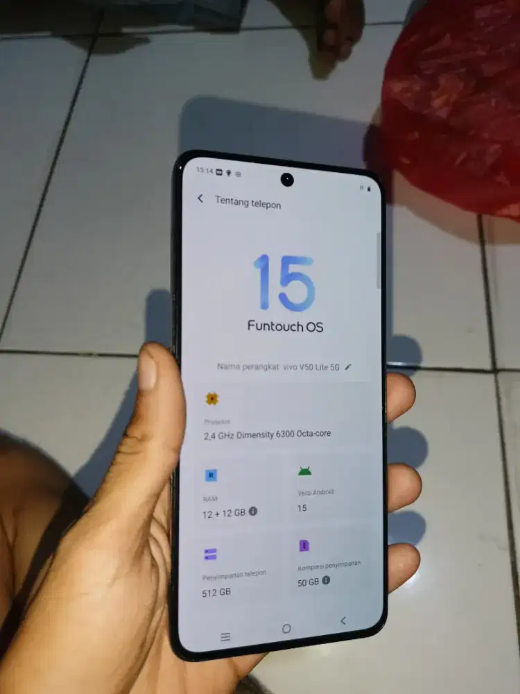 VIVO V50 LITE 5G RAM 12/512 MULUS BATANGAN HALAL