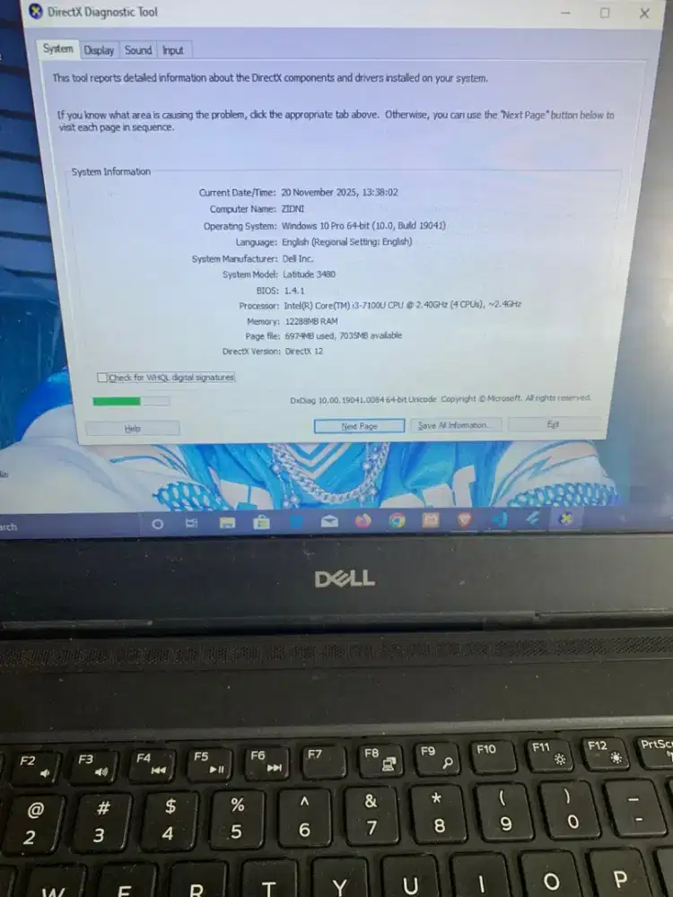 Laptop Dell Core i3 Ram 6/128 No minus
