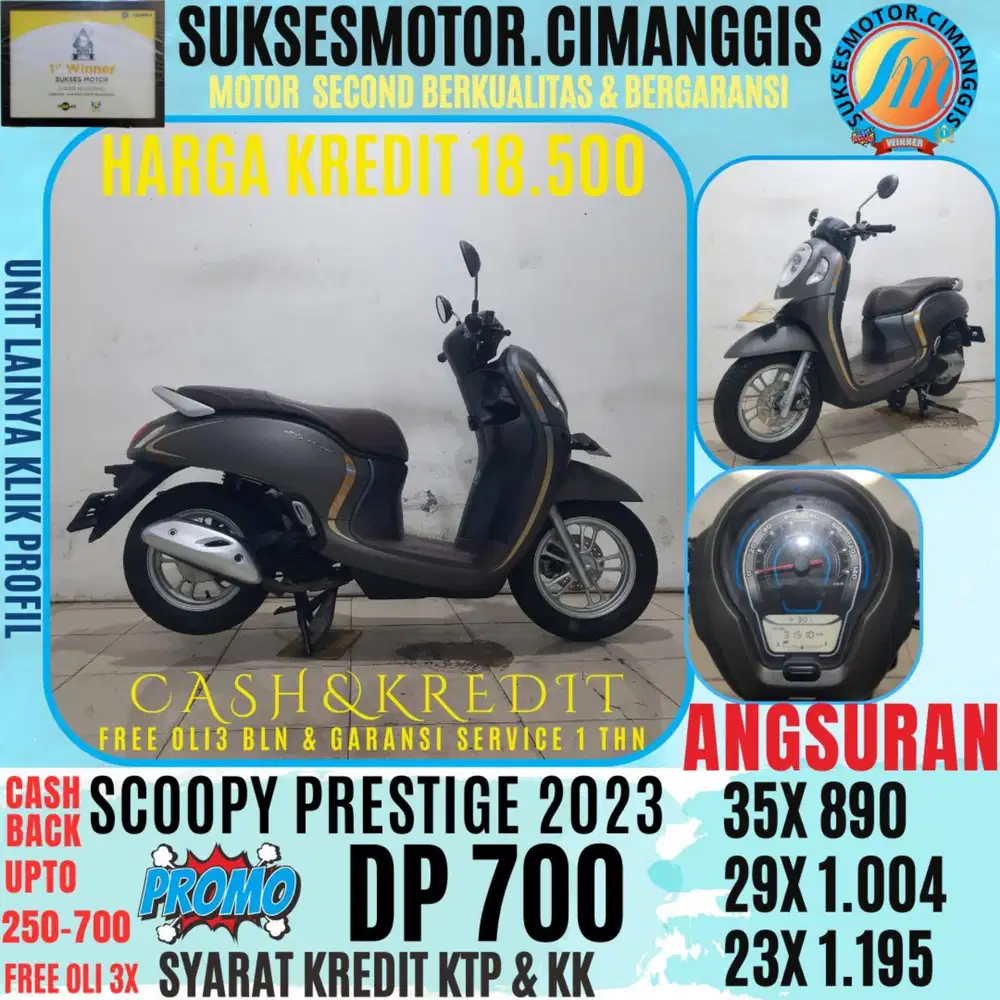 DP 700 SCOOPY PRESTIGE BERGARANSI, CASHBACK UPTO 700RBU FREE OLI3BLN