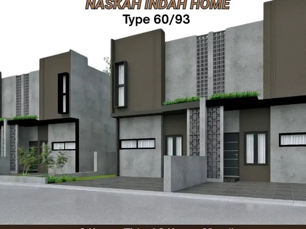Dijual rumah dengan desain industrial di Naskah Km. 6 Palembang