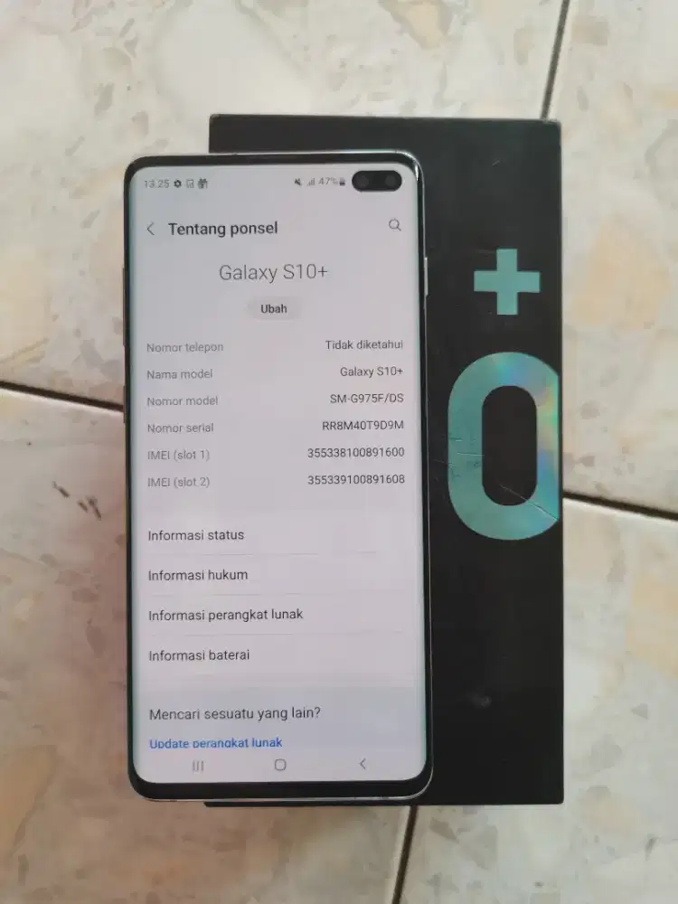 Samsung s10+ mulus fullset no minus