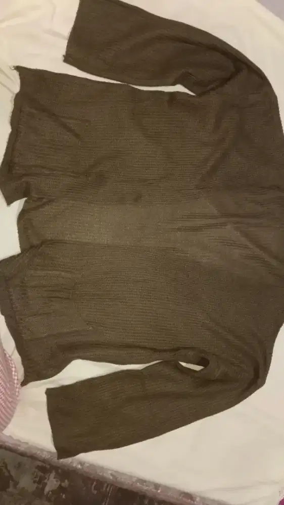 cardugan rajut coklat