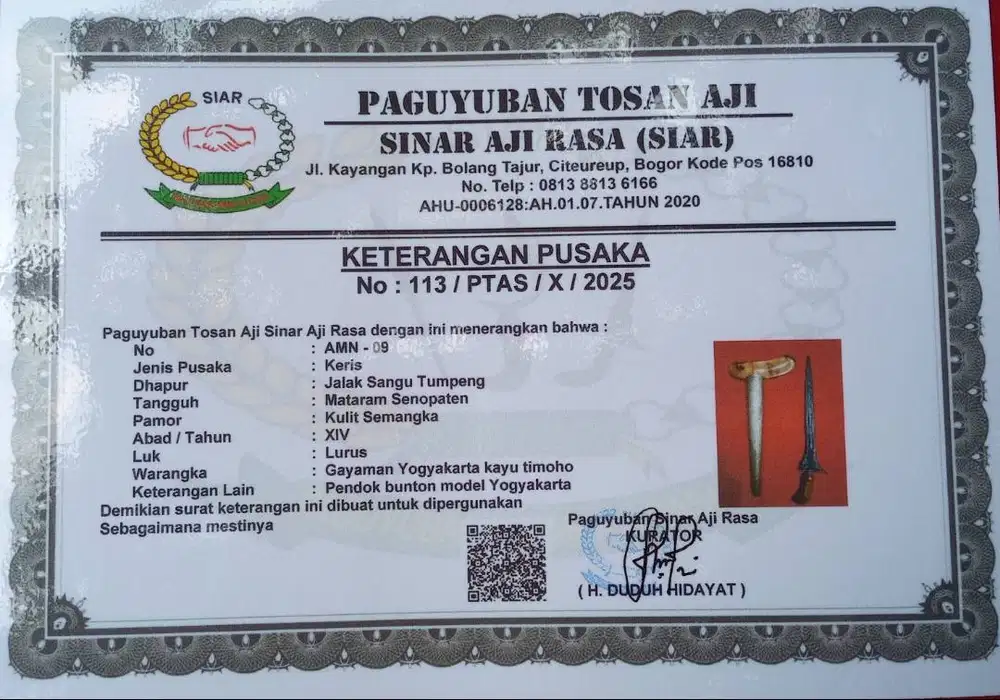Keris Jalak Sangu Tumpeng Asli Dan Tua Era Mataram Senopaten Kuno