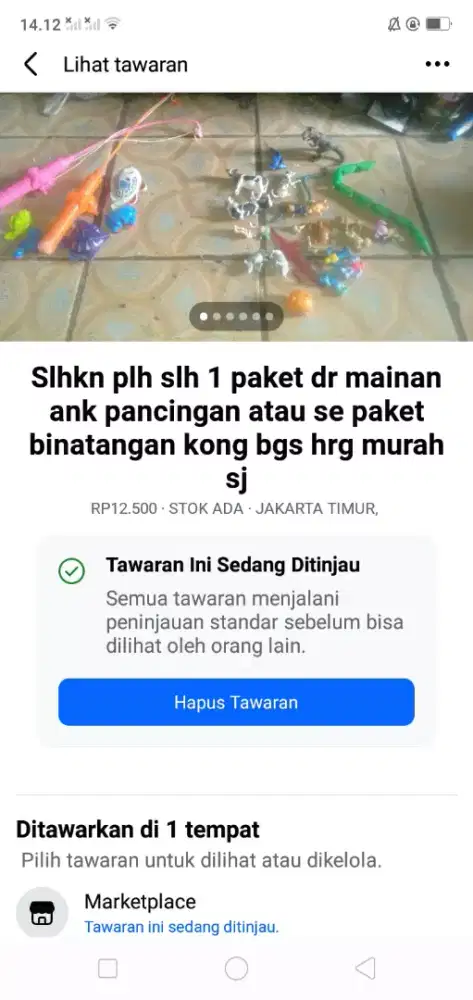 Slhkn plh slh 1 paket mainan pancingan atau sblh nya hrg murah sj cpt