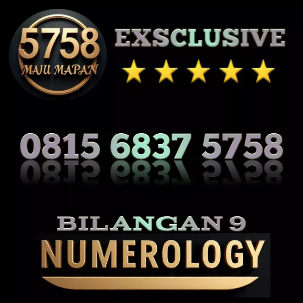 Nomor cantik exsclusive double hoki spesial edition Indosat 5758